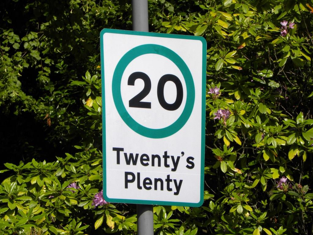 Twentys Plenty Speed Sign Glasgow Scotland